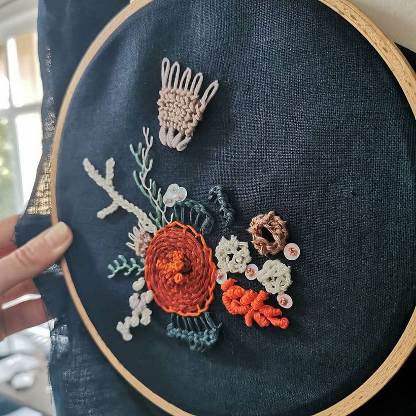 My project in Advanced Embroidery Techniques: Stitches and Compositions with Volume course 4