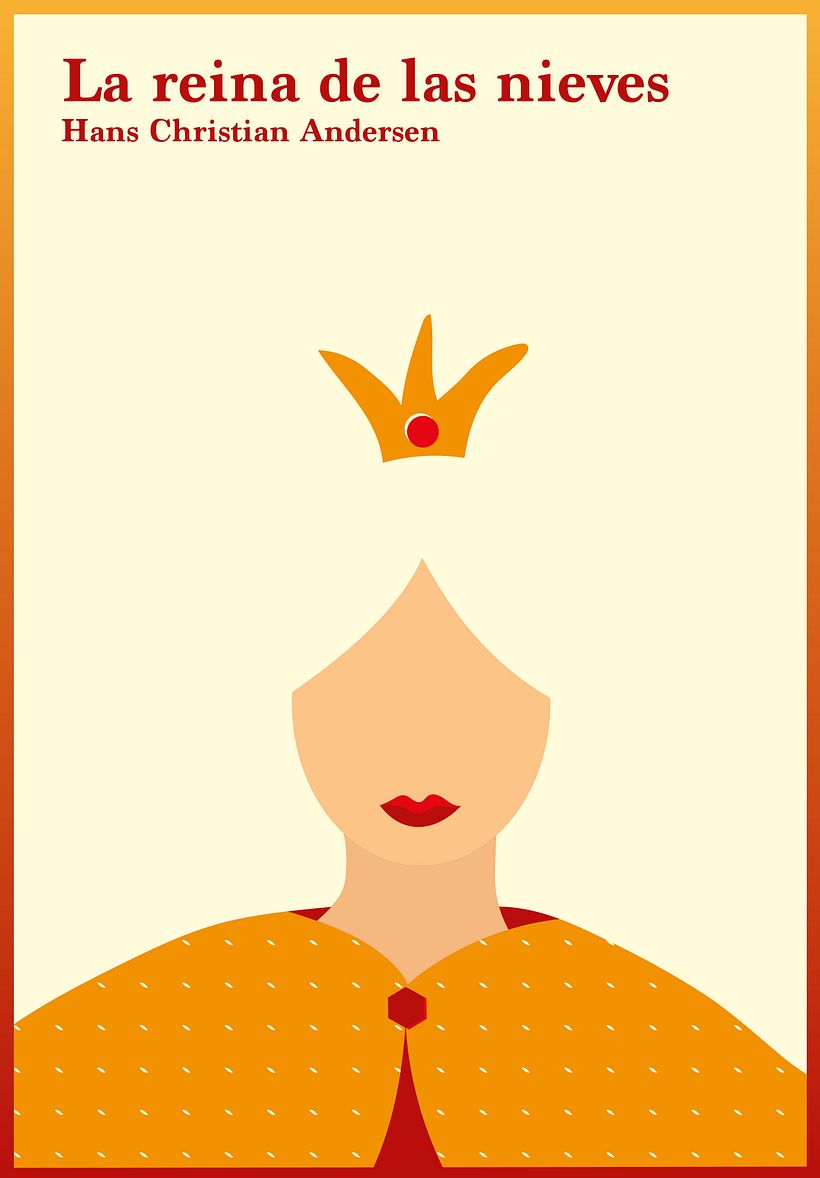 Ilustración de la reina de las nieves en formato vectorial