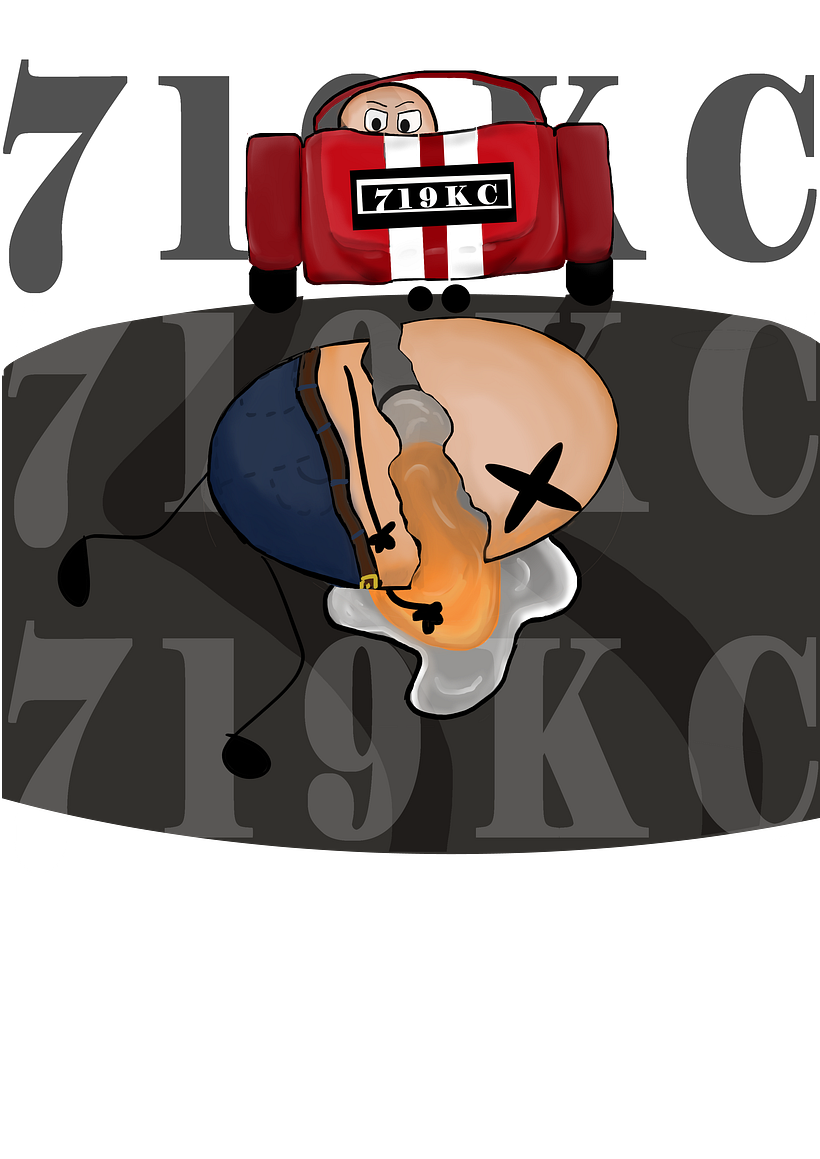 7 1 9 K C = ''C'est un Œuf cassé'' Un petit jeu de mots illustré (entièrement numérique) 🇪🇸 = "Es un huevo roto" 