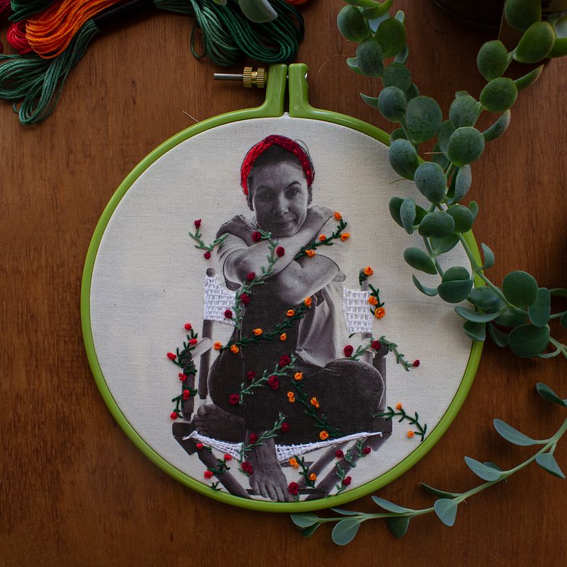 Mi Proyecto del curso: Bordado en fotografías sobre tela 0