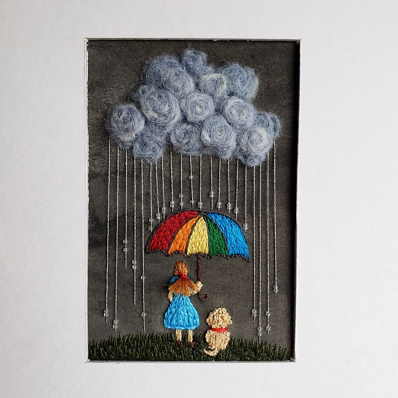April Showers / mixed media