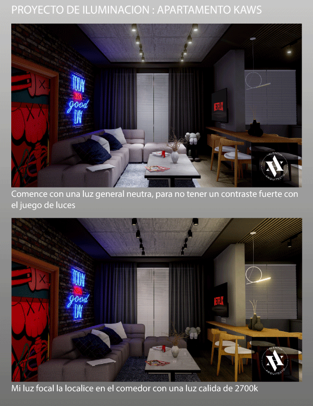 PROYECTO DE ILUMINACION: APARTAMENTO KAWS  1
