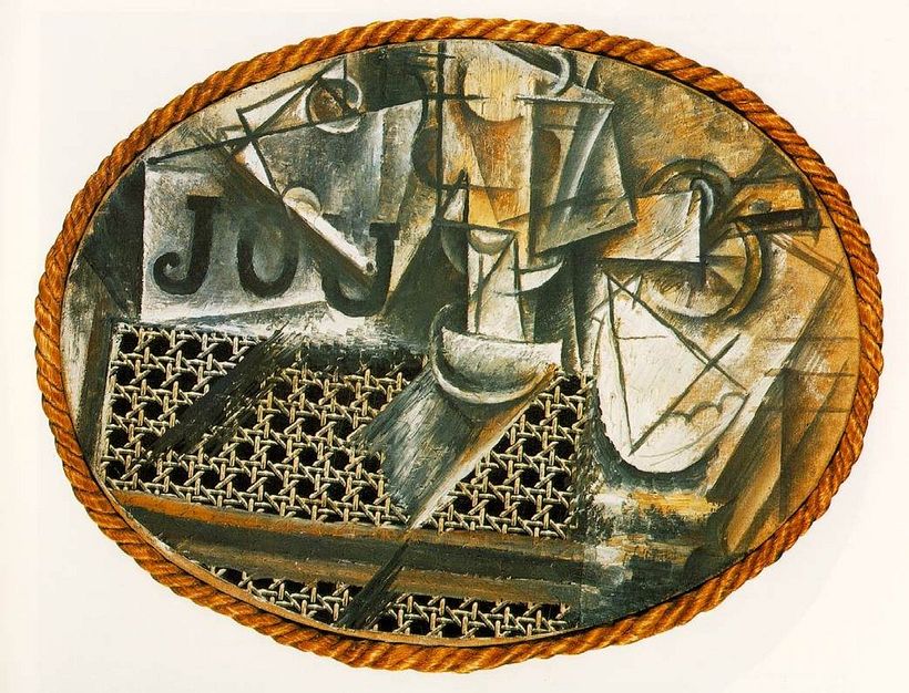 Pablo Picasso, Still Life with Chair Caning (1912)