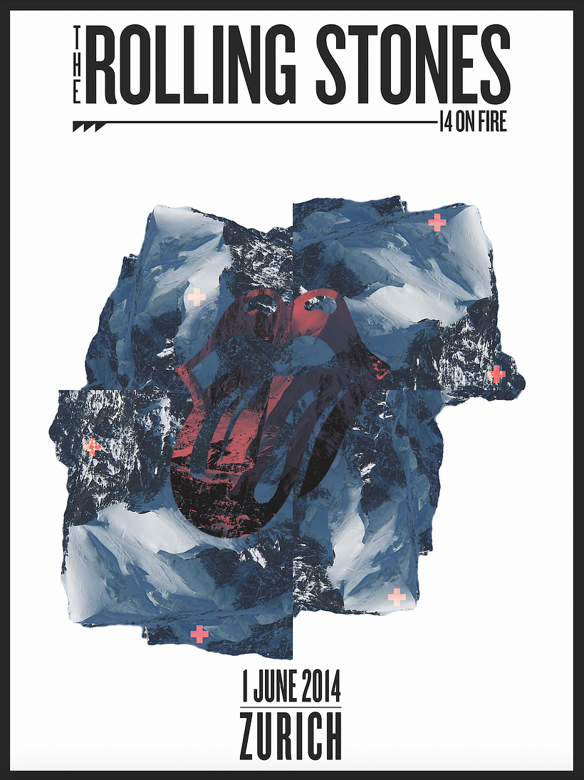 Cartel para los Rolling Stones.