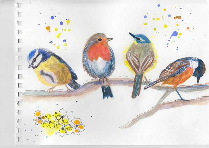 My first painting using colour 