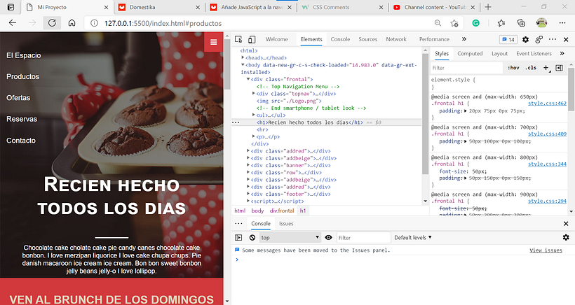Mi Proyecto del curso: Introducción al Desarrollo Web Responsive con HTML y CSS 3
