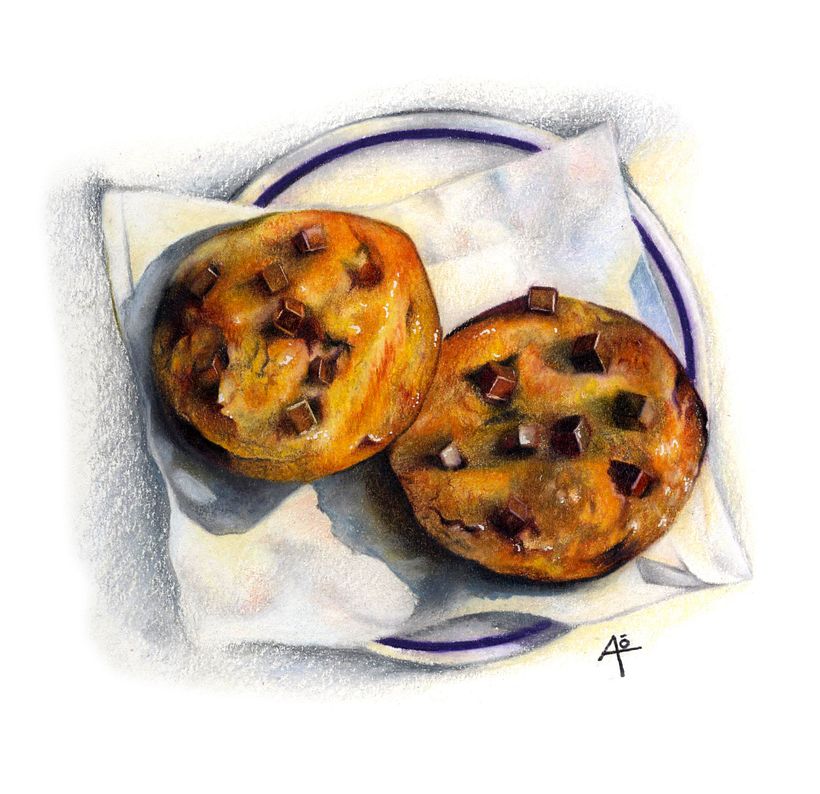 Ilustración hecha con lápices de colores, prismacolor 