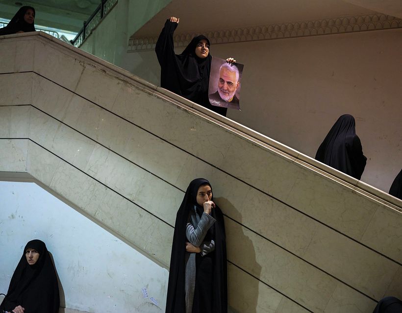 'Ceremony to Mourn Qasem Soleimani in Tehran', by Newsha Tavakolian