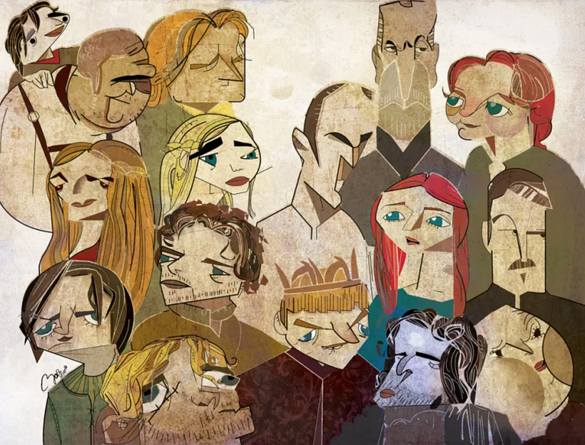 Protagonistas de "Juego de tronos", por Jorge Barroso.