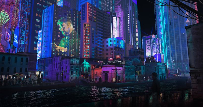 Projeto de 'matte painting' de Diogo Sampaio