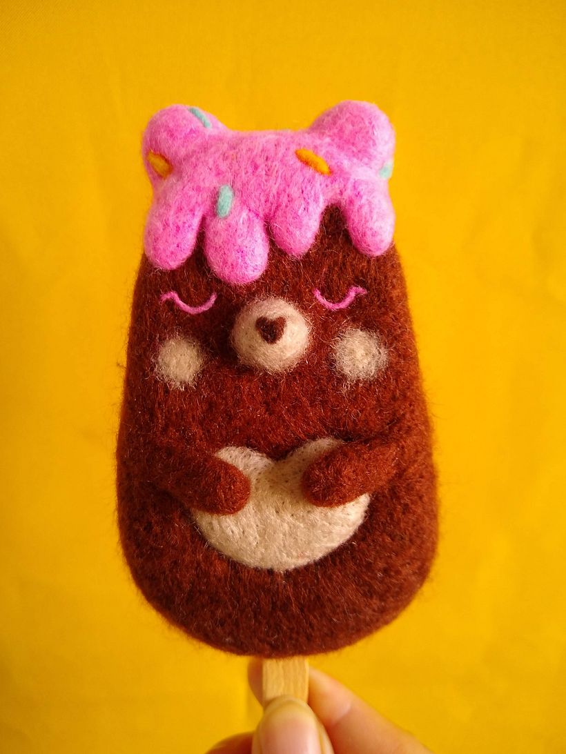 Meu projeto do curso Popsicle de chocolate com cobertura de morango. 4