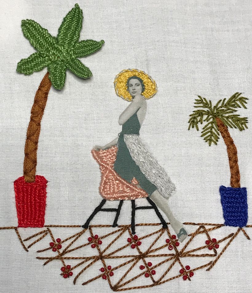 My project in Photo Embroidery on Fabric course -1