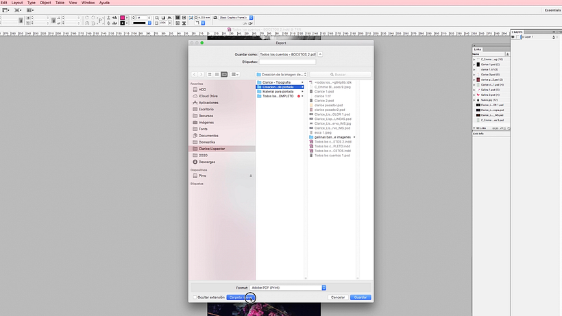 Export your proposals to a new folder in Adobe Photoshop.