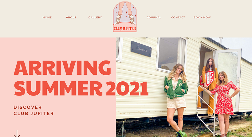 Club Jupiter homepage 