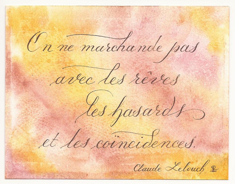 Calligraphie et Aquarelle 1