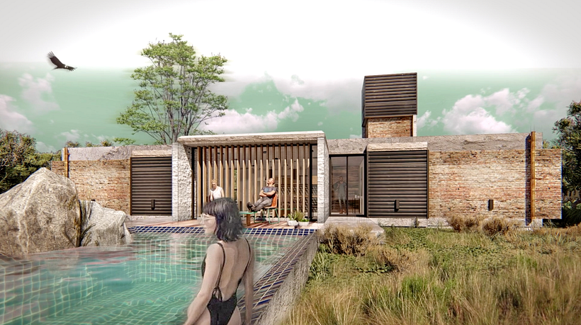 El dibujo técnico y el artístico puedes ser complementarios en la ilustración arquitectónica. 