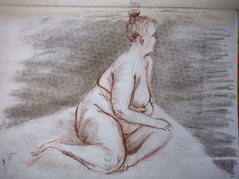 Dibujo modelo en vivo.