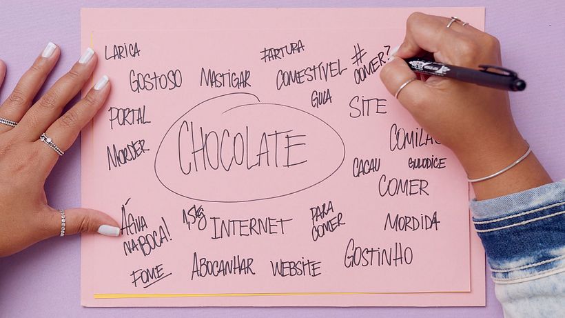 Creative director and copywriter Erica Igue carries out one of her exercises.