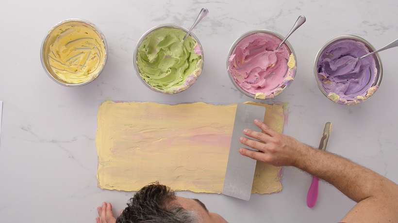 It’s really important to make each layer the same thickness to avoid air-bubbles.