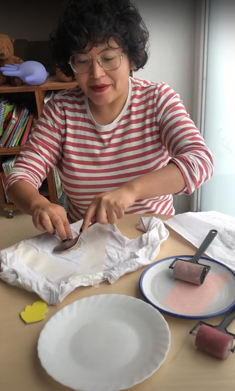 Después, utilizamos cucharas. 