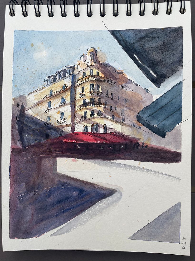 My project in Architectural Sketching with Watercolor and Ink course 0