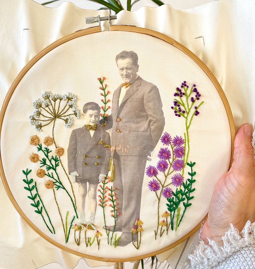 Once upon a time... my dad's embroidered First Communion day  0
