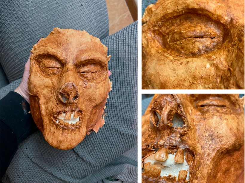 La prótesis pintada y seca / Algunos detalles