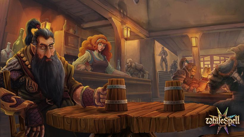 Art by Diego Román. "Taberna". 2021© Hunters of Magic. Todos los derechos reservados.