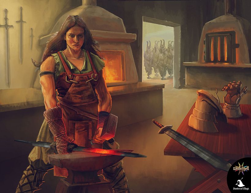 Art by Diego Román. "Herrería". 2021© Hunters of Magic. Todos los derechos reservados.