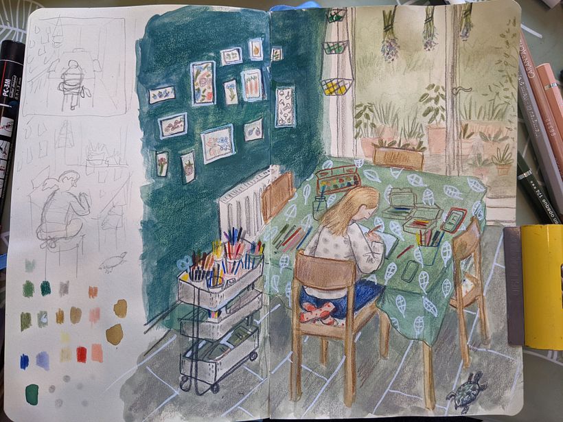 My project in Exploratory Sketchbook: Find Your Drawing Style course 1