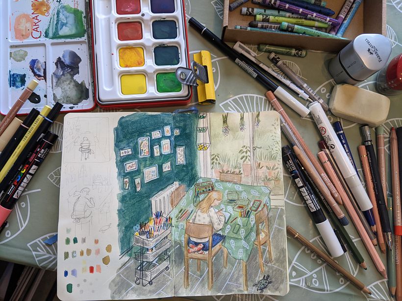 My project in Exploratory Sketchbook: Find Your Drawing Style course 2