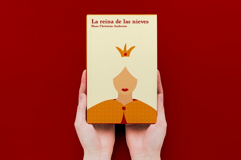 Lisa utilizó un estilo de retrato minimalista para diseñar la portada del libro "La reina de las nieves".