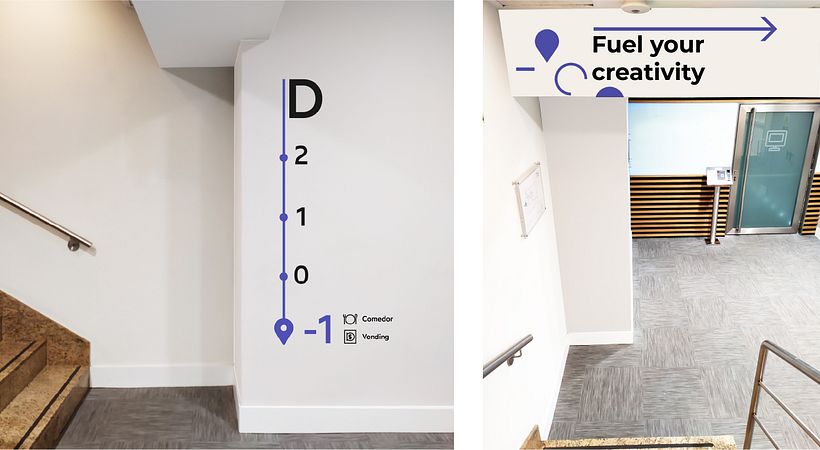 Oficinas GA - Señalética - Diseño gráfico