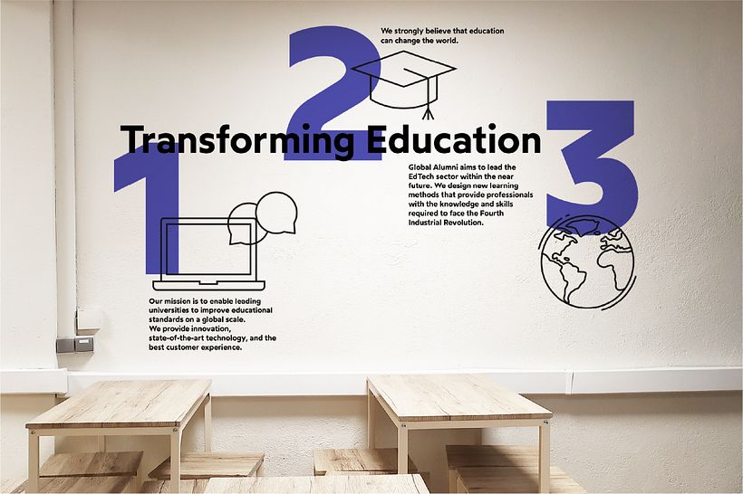 Oficinas GA - Señalética - Diseño gráfico