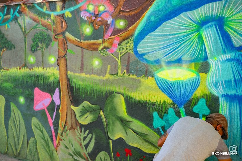 Painel mural, Floresta magica. 3