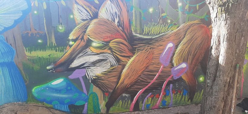 Painel mural, Floresta magica. 4