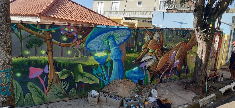 Painel mural, Floresta magica. 6