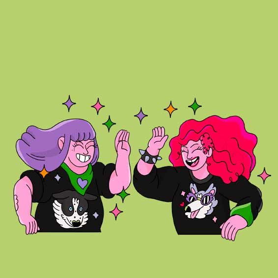 Paqueta y Andonella. Por Andonella.