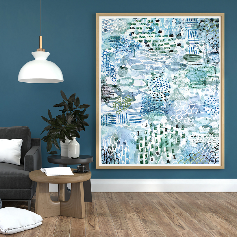 Mixed media - Green&Blue 2
