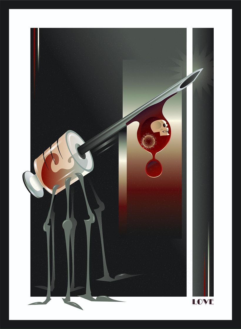 My project in Art Deco Style for Digital Illustration course 0