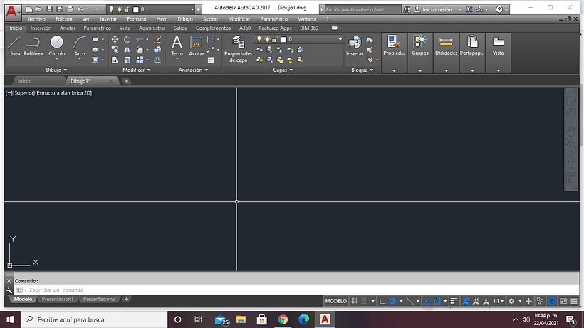 Introducción a AutoCad Curso 1. U5 Práctica  1