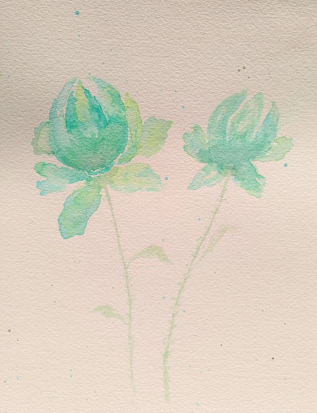 Aquarelle au godet