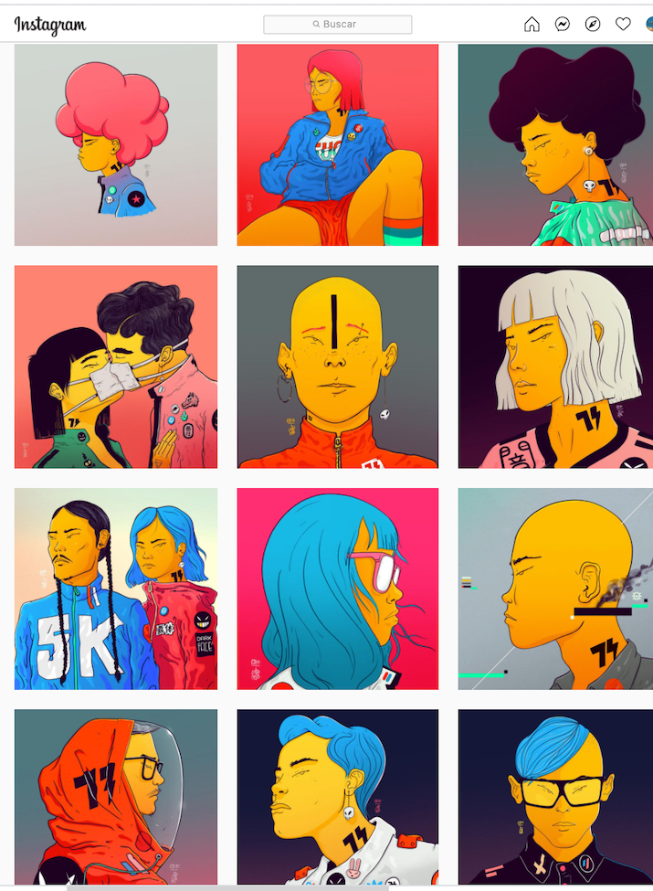 Microbians' Instagram portfolio.