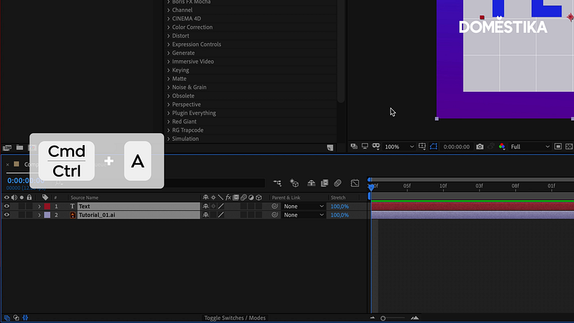 Use this shortcut to select all layers