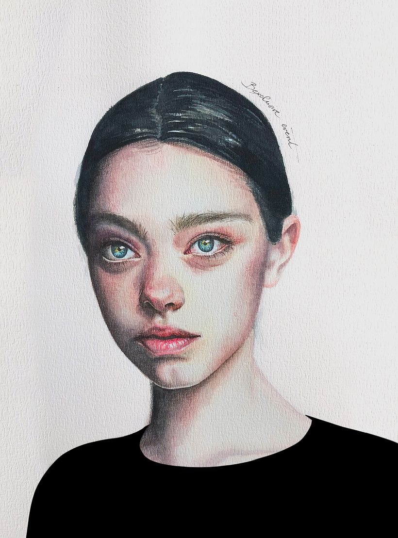 Mi Proyecto del curso: Retrato en acuarela a partir de una fotografía 1