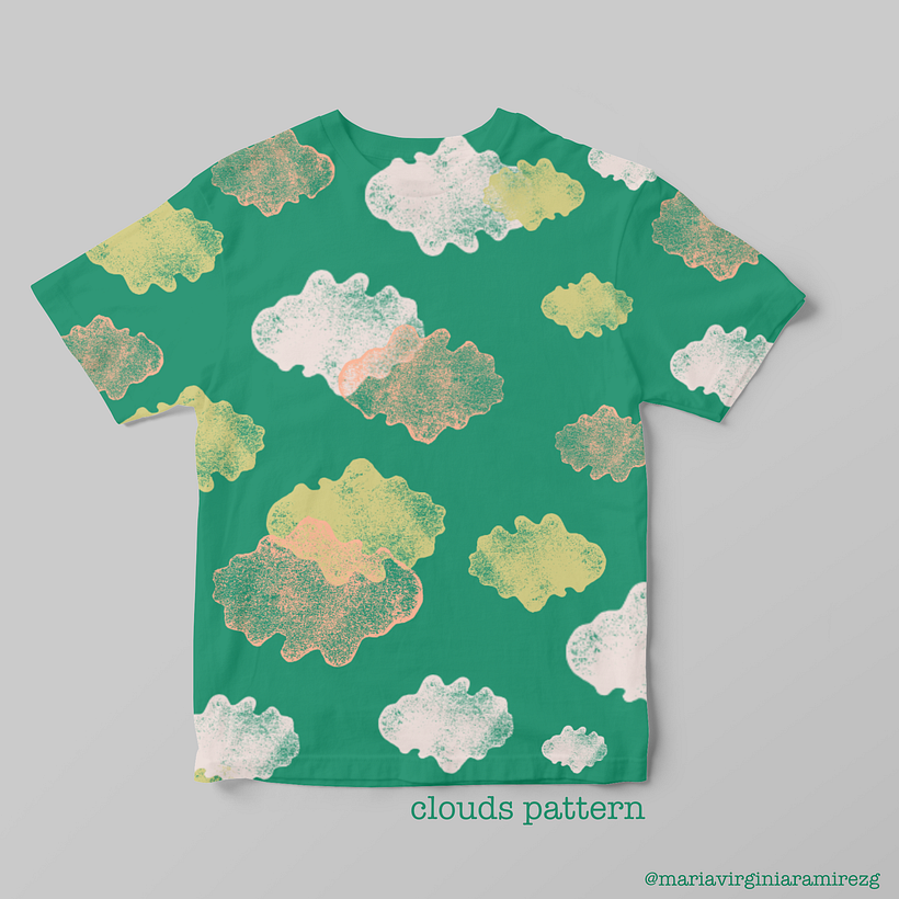 Großflächig auf ein T-Shirt aufgebracht.