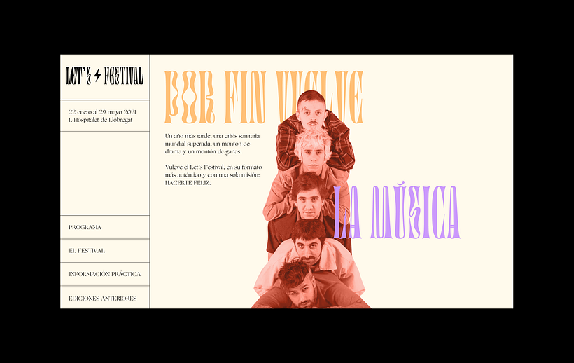 Let's Festival | Rebranding y Web (propuesta) 2