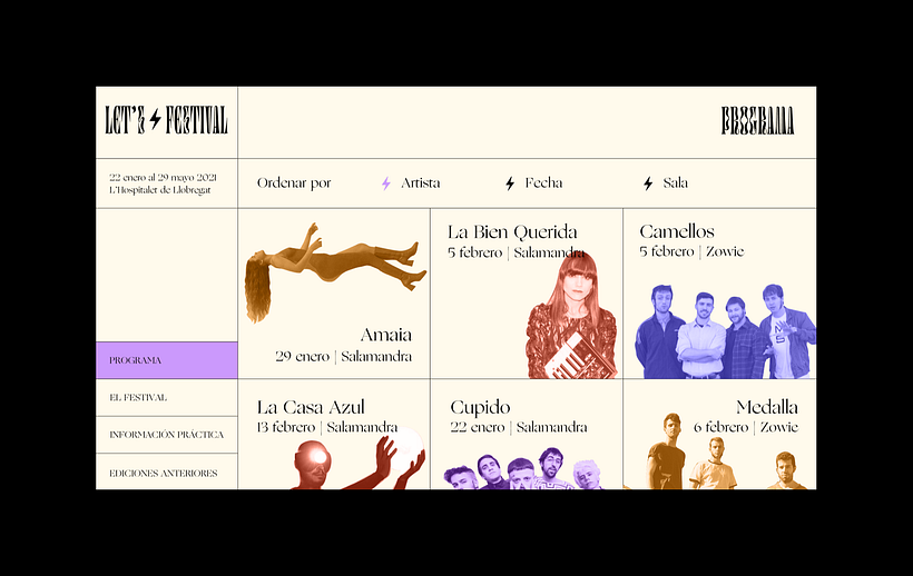 Let's Festival | Rebranding y Web (propuesta) 3