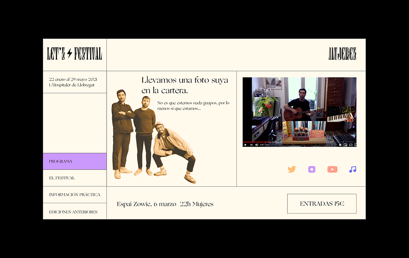 Let's Festival | Rebranding y Web (propuesta) 4