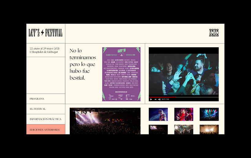 Let's Festival | Rebranding y Web (propuesta) 5